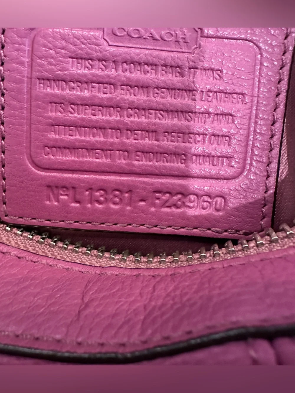 Coach excellent clean